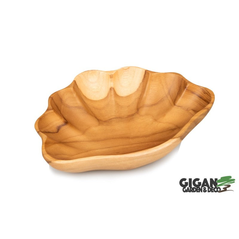Plat forme coquillage bois teck