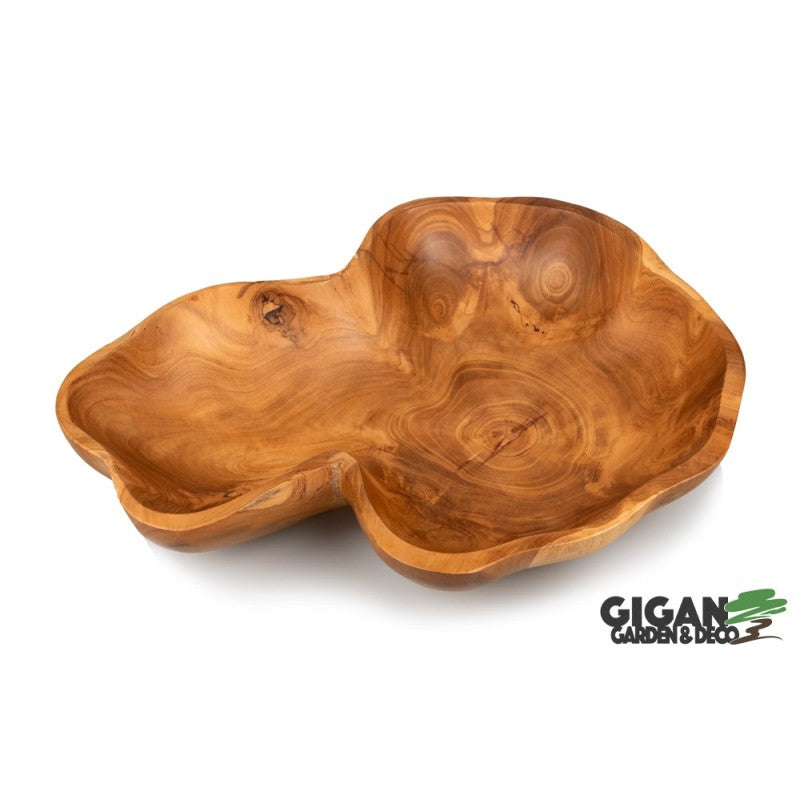 Plat en bois teck naturel