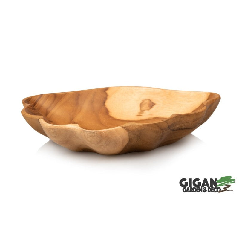 Plat forme coquillage bois teck