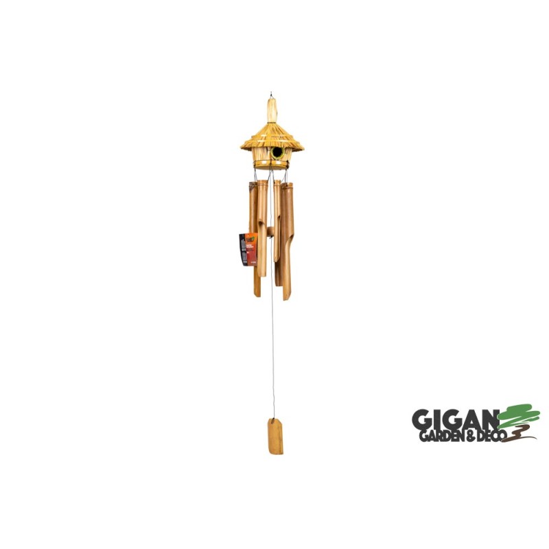 Carillon en bambou maison d'oiseau 30cm