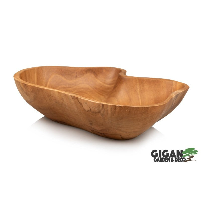 Plat en bois teck naturel