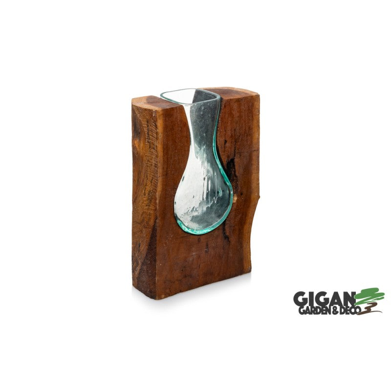 WOOD GAMAL VASE BOLA 30cm