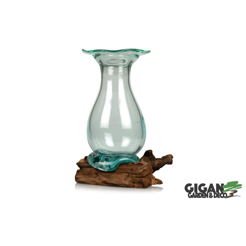 WOOD GAMAL VASE KEMBANG 20cm