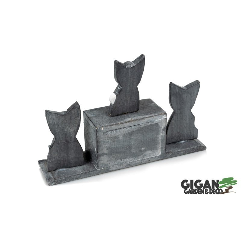 Calendrier en bois x3 chat