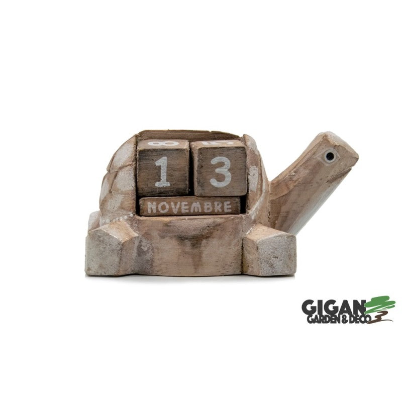 Calendrier en bois tortue