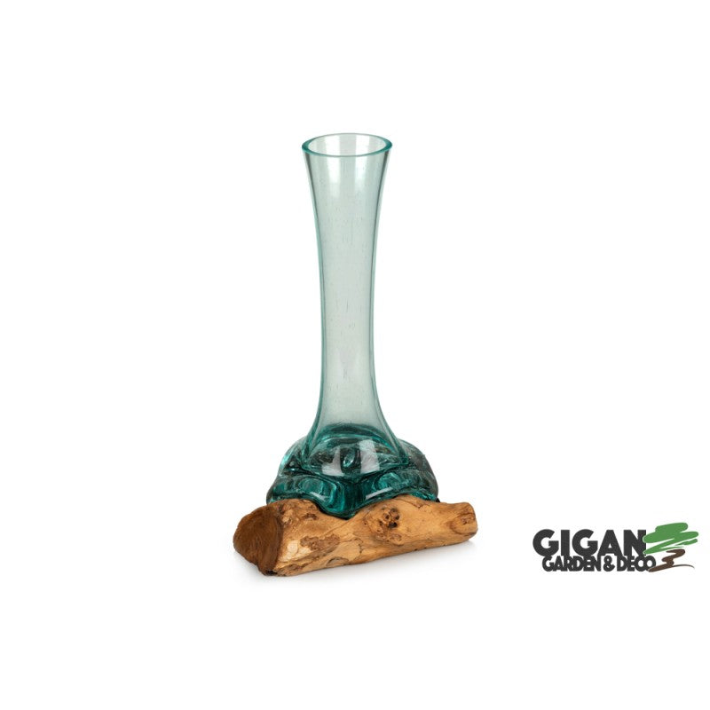 WOODEN GAMAL GLASS VASE 40cm