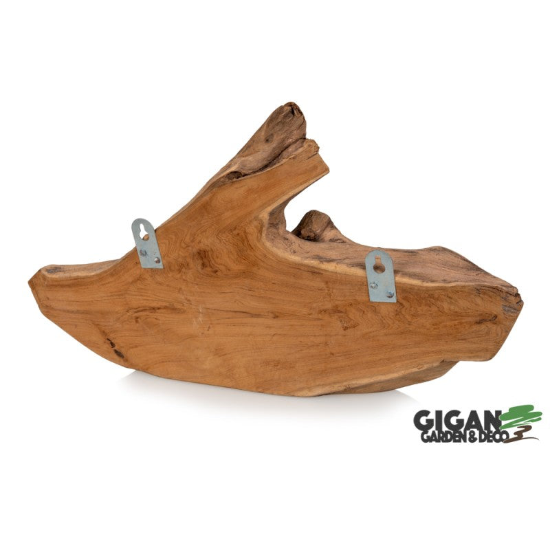 Porte manteau ou porte serviette mural en bois teck