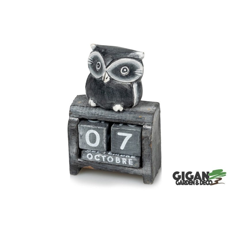Calendrier en bois chouette