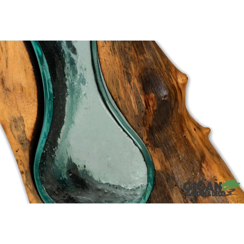 WOOD GAMAL VASE BOLA 25cm