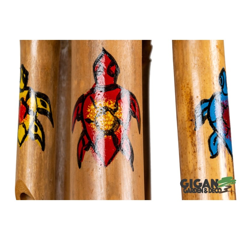 Carillon en bambou déco tortue 30cm