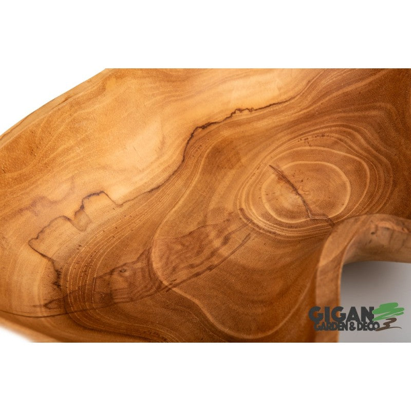 Plat en bois teck naturel
