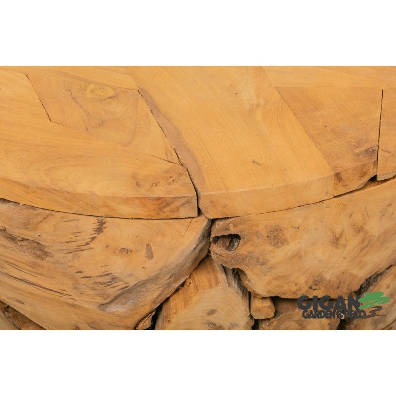 Tabouret tempel en bois de teck