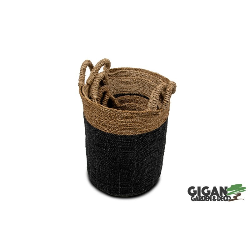 Set de 5 panier noir/marron/