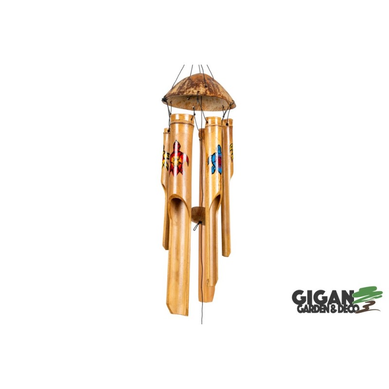 Carillon en bambou déco tortue 30cm