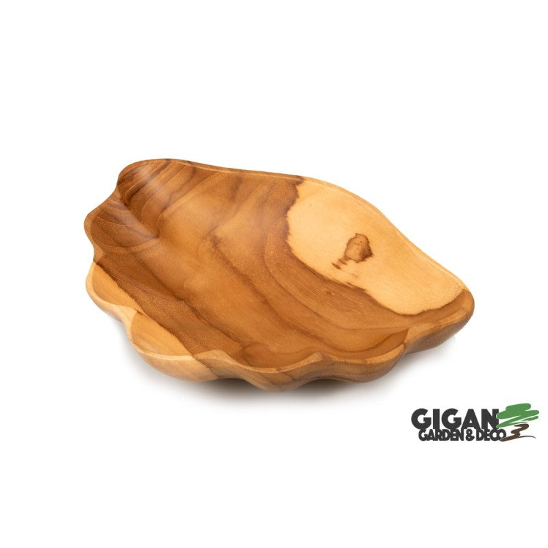 Plat forme coquillage bois teck