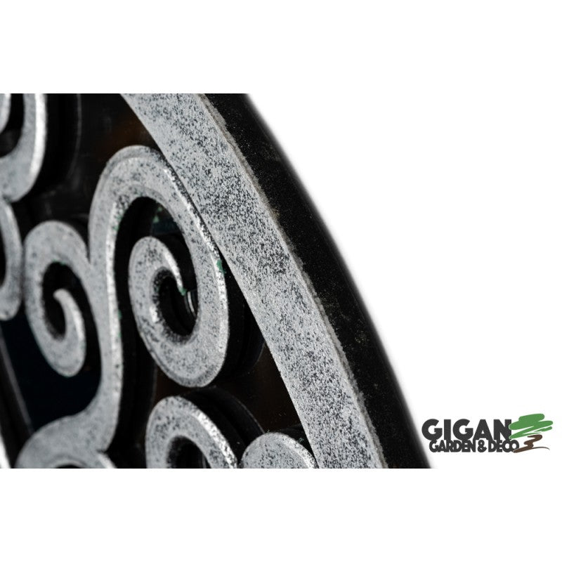 Wood tree life mirror grey silver