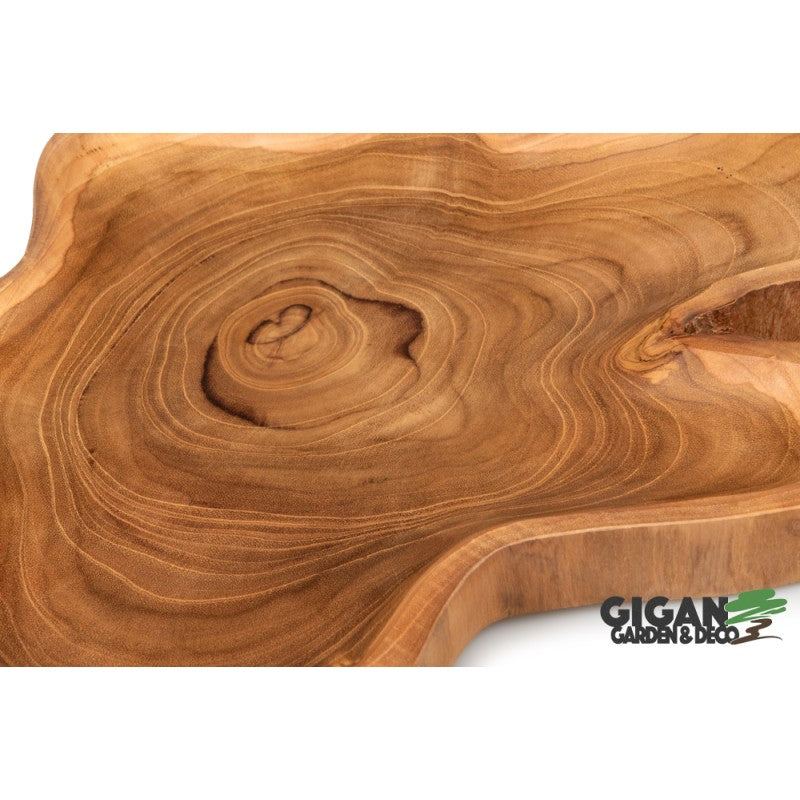 Assiette bois teck naturel