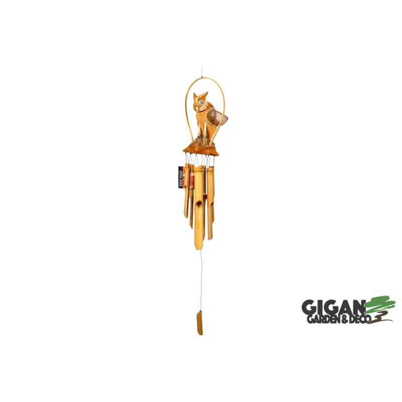 Carillon en bambou Chouette 30cm