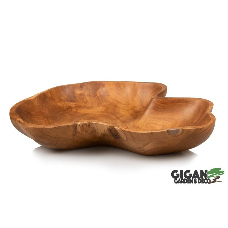 Plat en bois teck naturel
