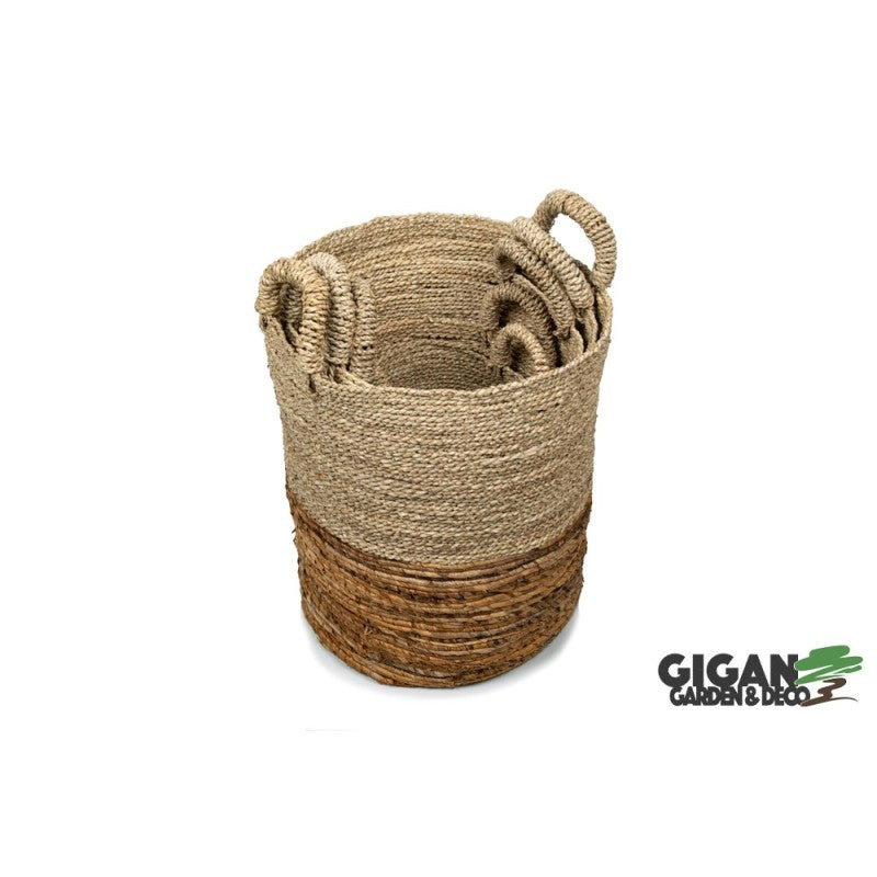Set de 5 panier naturel