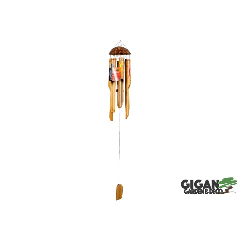 Carillon en bambou deco gecko 40cm