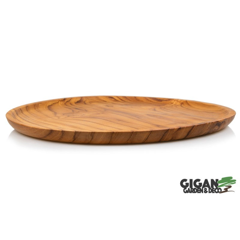 Assiette bois teck