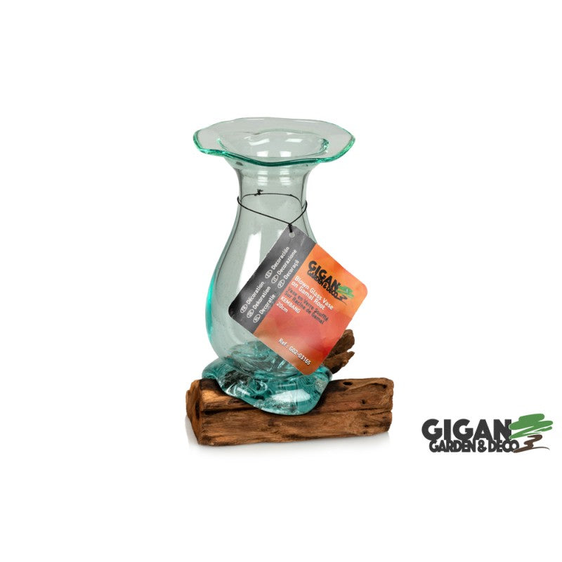 WOOD GAMAL VASE KEMBANG 20cm