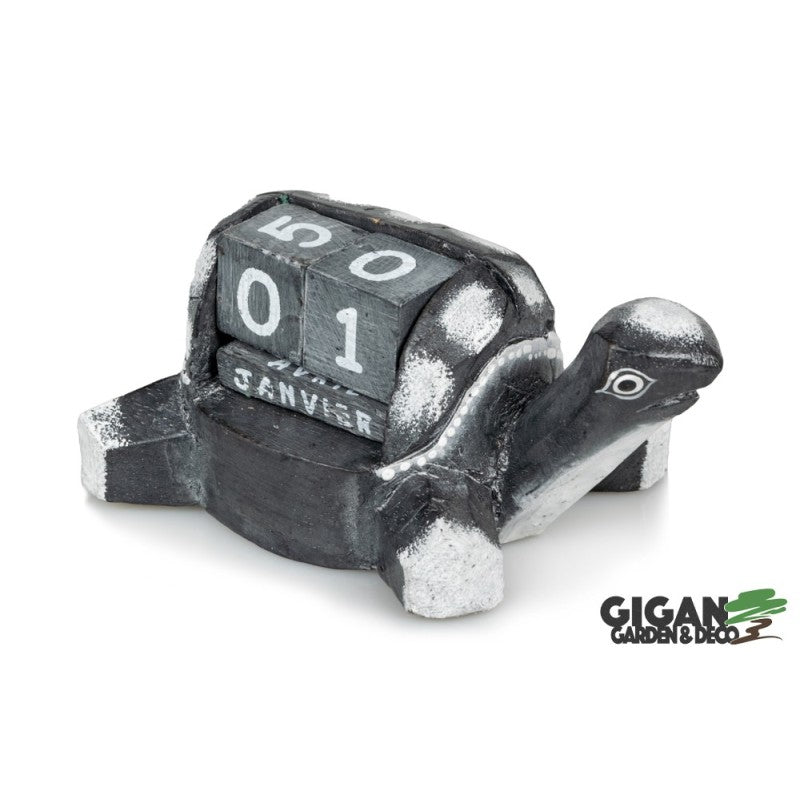 Calendrier en bois tortue