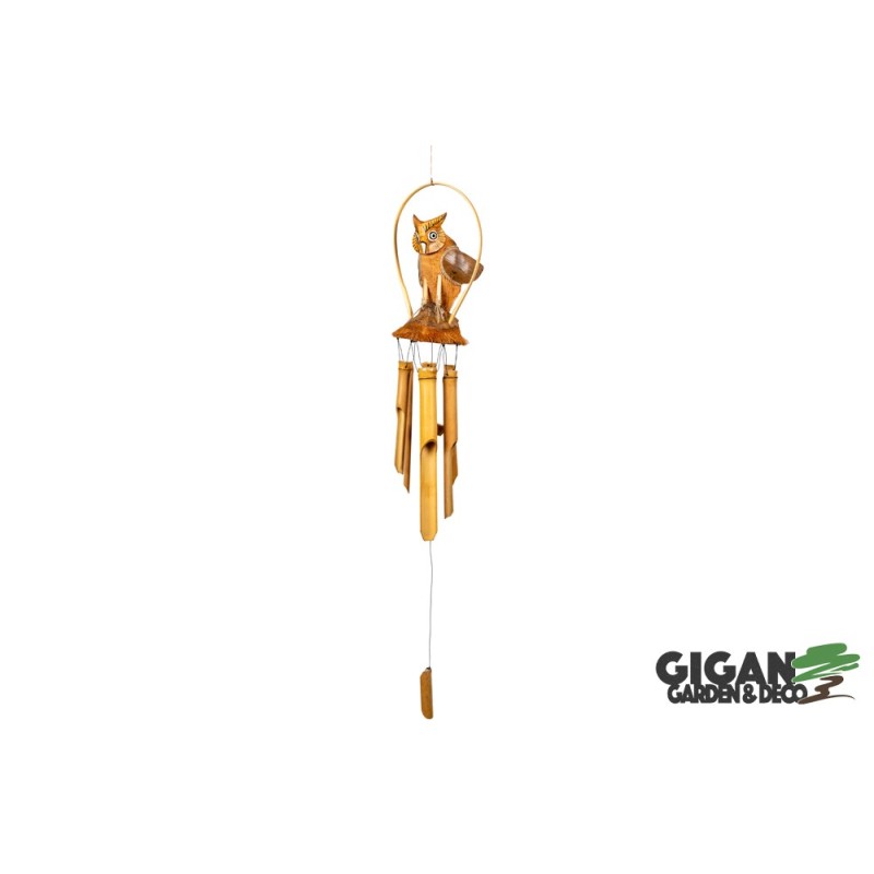 Carillon en bambou Chouette 30cm