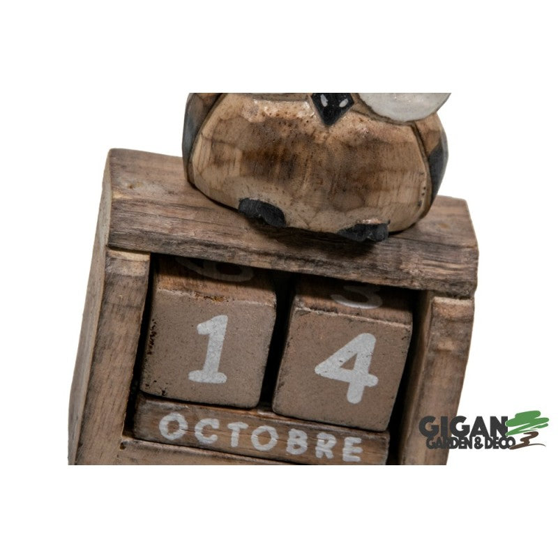 Calendrier en bois chouette