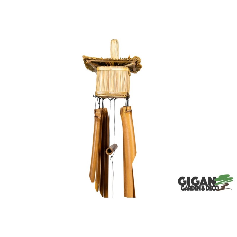 Carillon bambou Maison d'oiseau 30cm